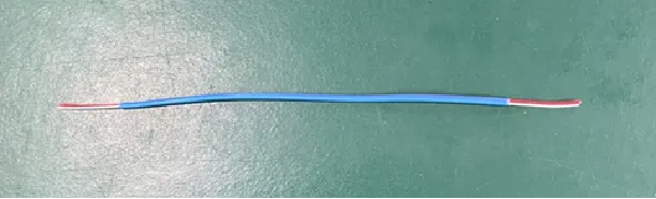 Thermocouple with peeled the blue coating